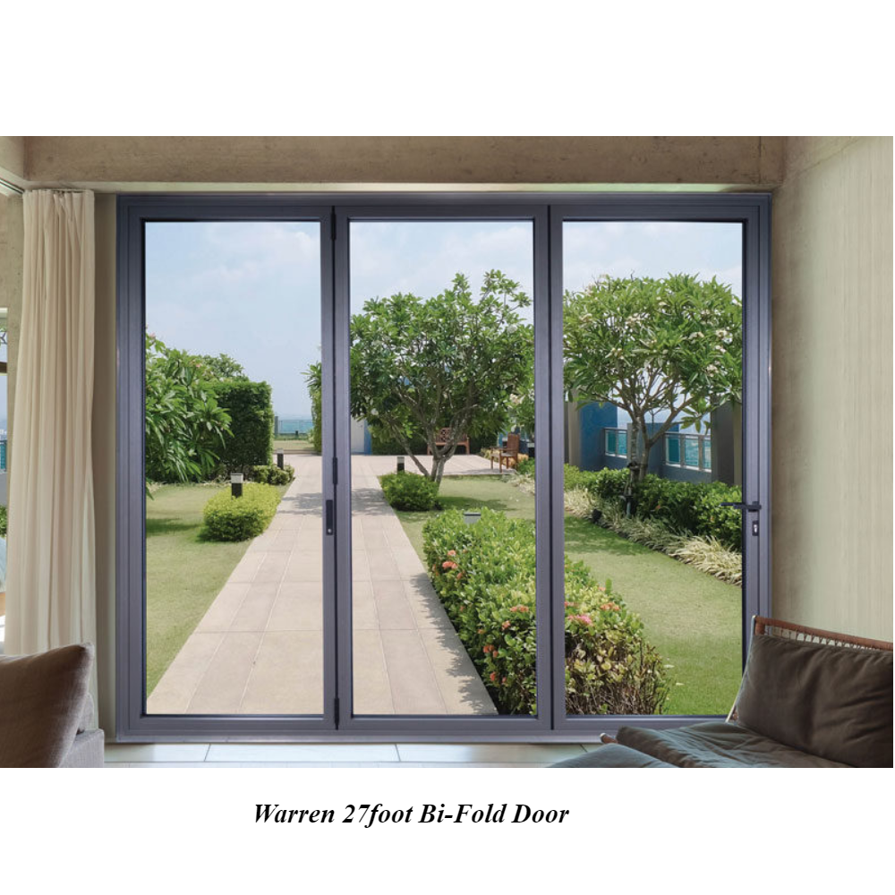 Warren 27foot BiFold Door Accordion Patio Door Internal Doors With Gl