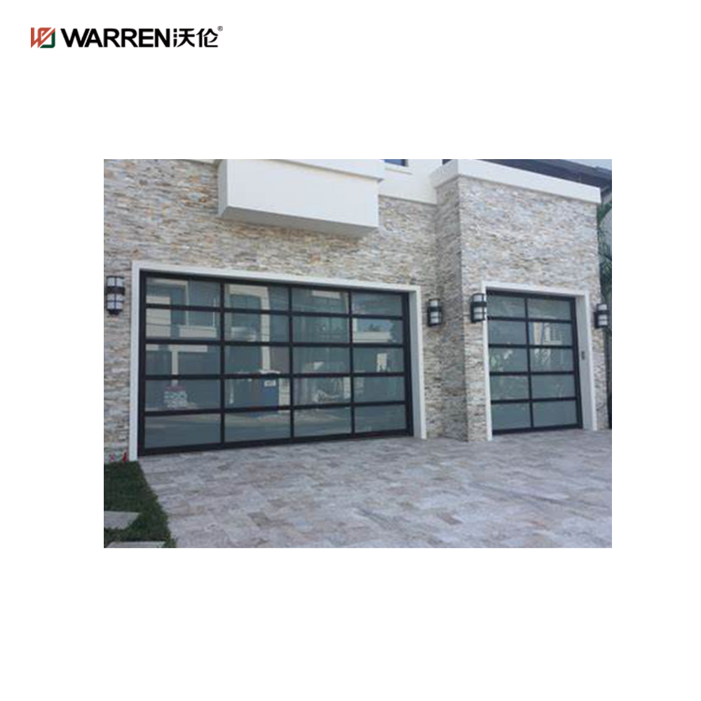 Warren 7x7 Black Garage Door With Windows Garage Door For Sale