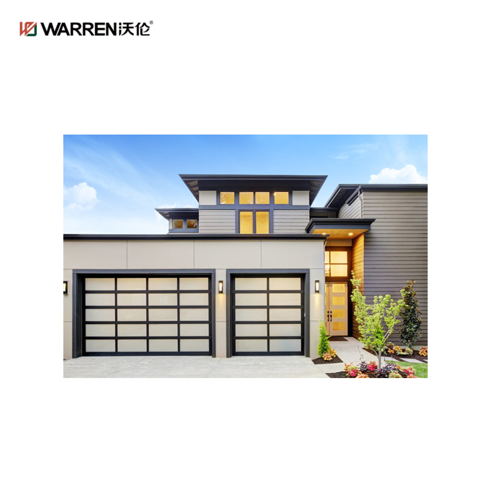 Warren 10x18 Garage Door Shutter Automatic With Window Glass