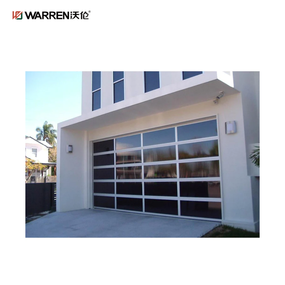 Warren 8x8 Black Electric Roller Garage Door With Windows
