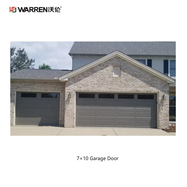 Warren 7x10 White Garage Door With Black Accents for Home
