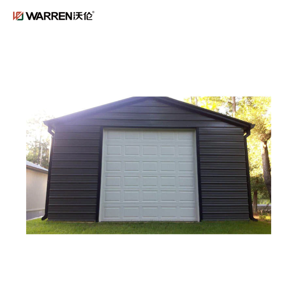 Warren 8x8 Black Electric Roller Garage Door With Windows