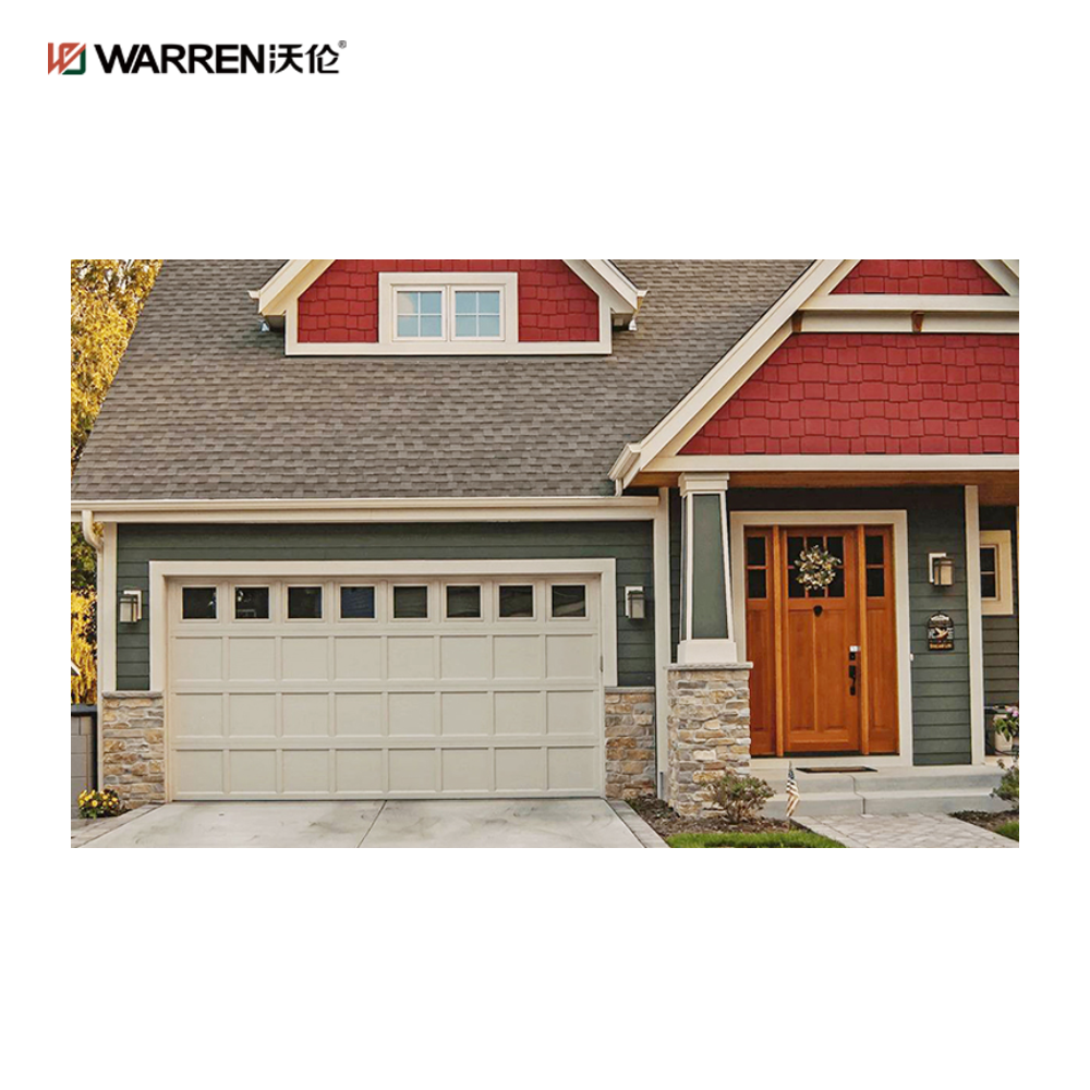 Warren 10x13 Modern Glass Garage Doors With Side Windows for House
