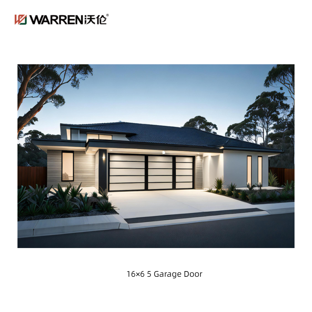 Warren 16x6 5 Modern Aluminum and Glass Garage Doors With Side Windows