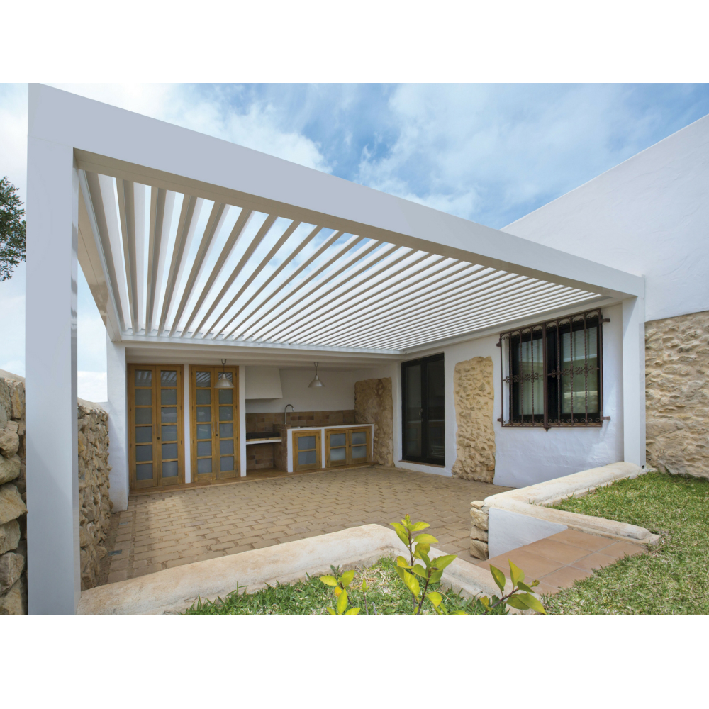 Warren 12x20 pergola canopy with outdoor aluminum louvered roof
