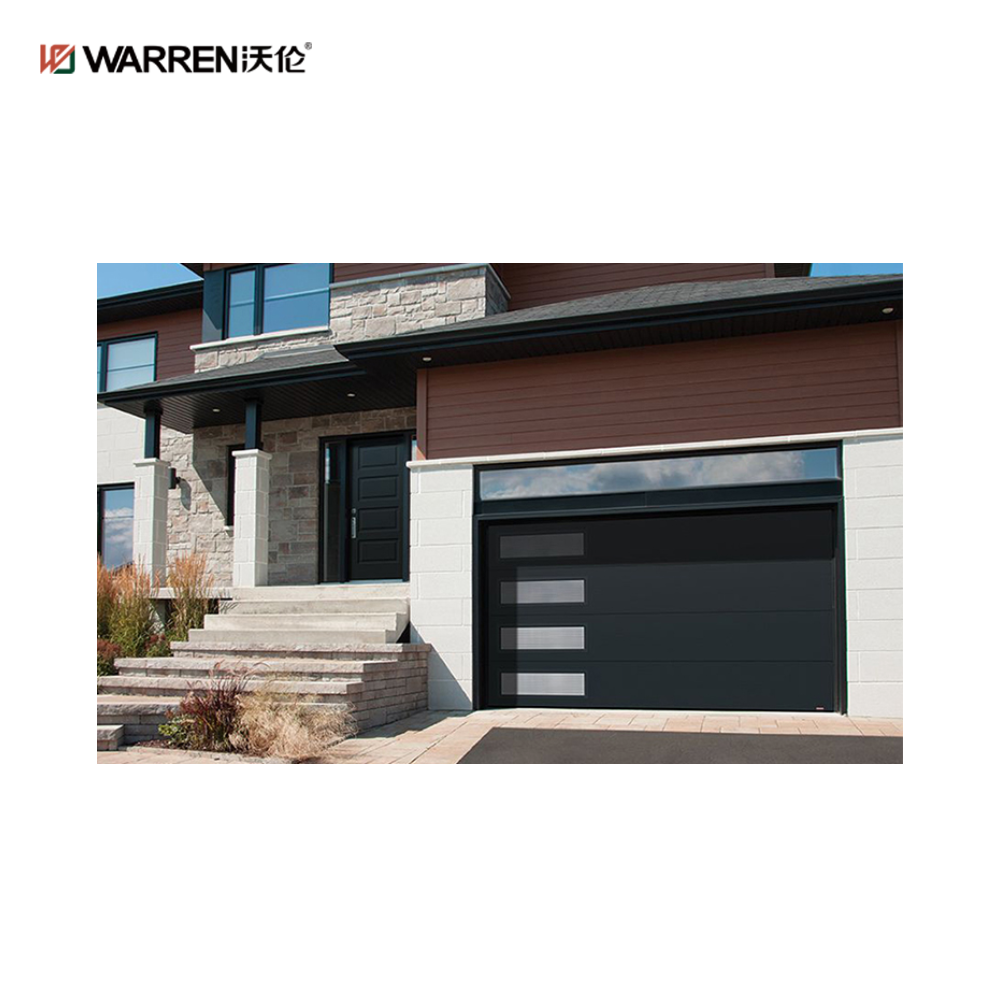 Warren 16x6 5 Modern Aluminum and Glass Garage Doors With Side Windows