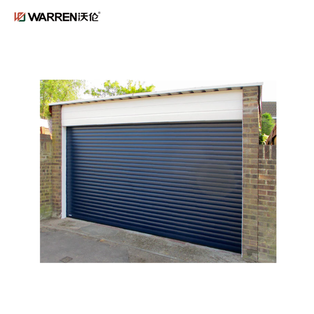 Warren 7x18 Transparent Garage Door White Garage With Black Doors