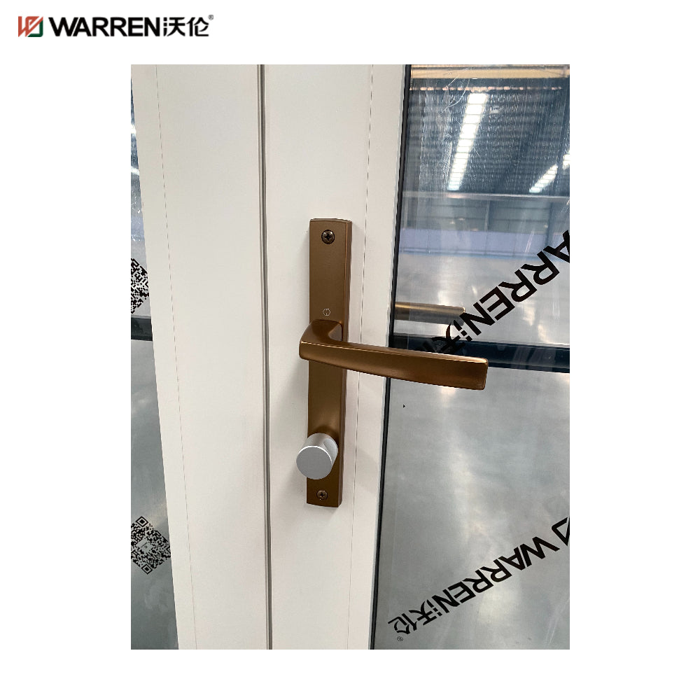 Warren 48 x 80 Interior French Doors White with Glass Internal