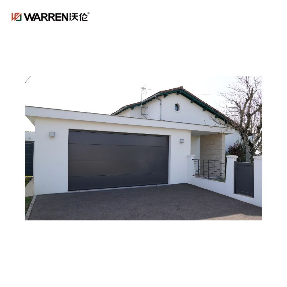 Warren 8x7 Black and Glass Garage Door for Black Modern Garage