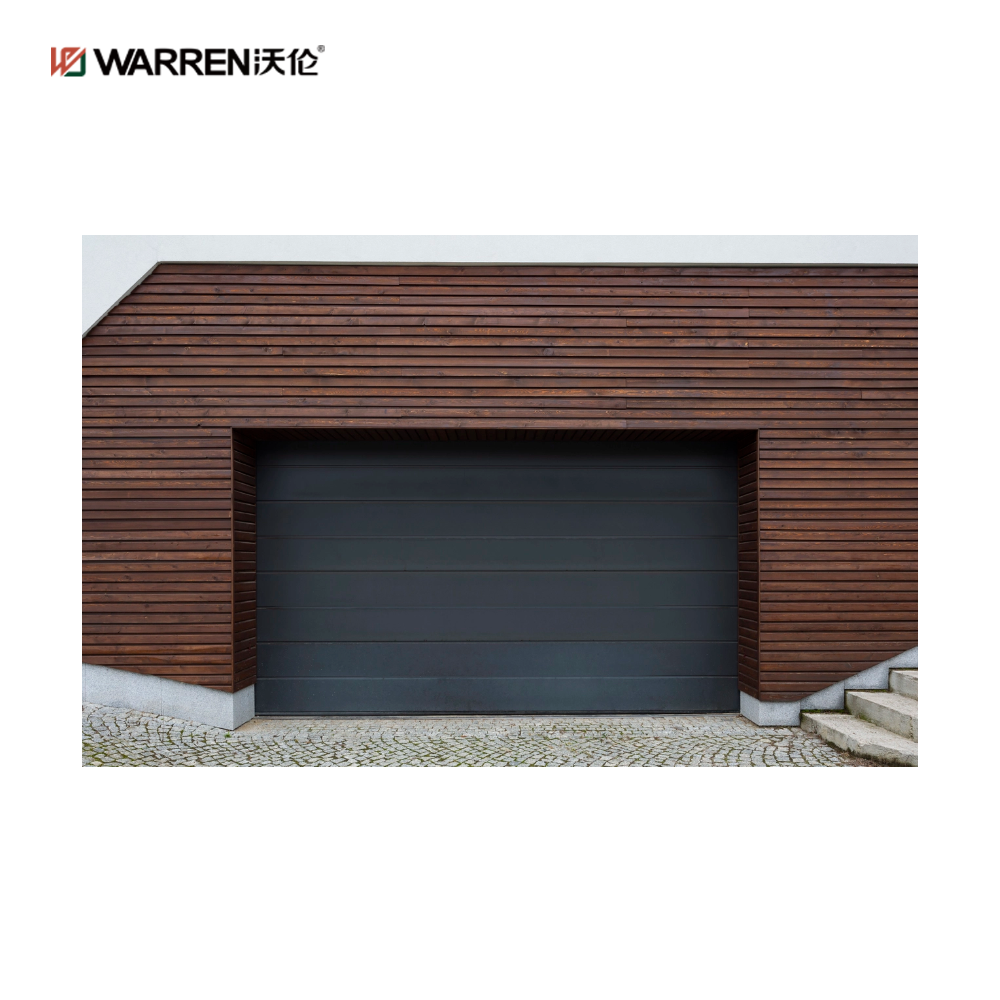 Warren 5x8 Modern Black Glass Garage Door With Aluminum Roll Up Doors