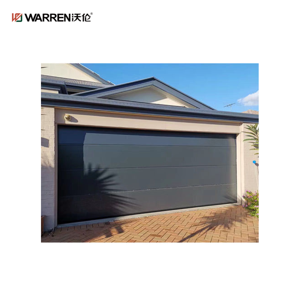 Warren 8x8 Black Electric Roller Garage Door With Windows