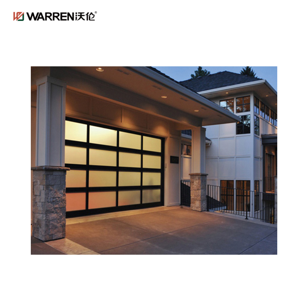 Warren 8x10 Black Garage Entry Door Glass Roller Door