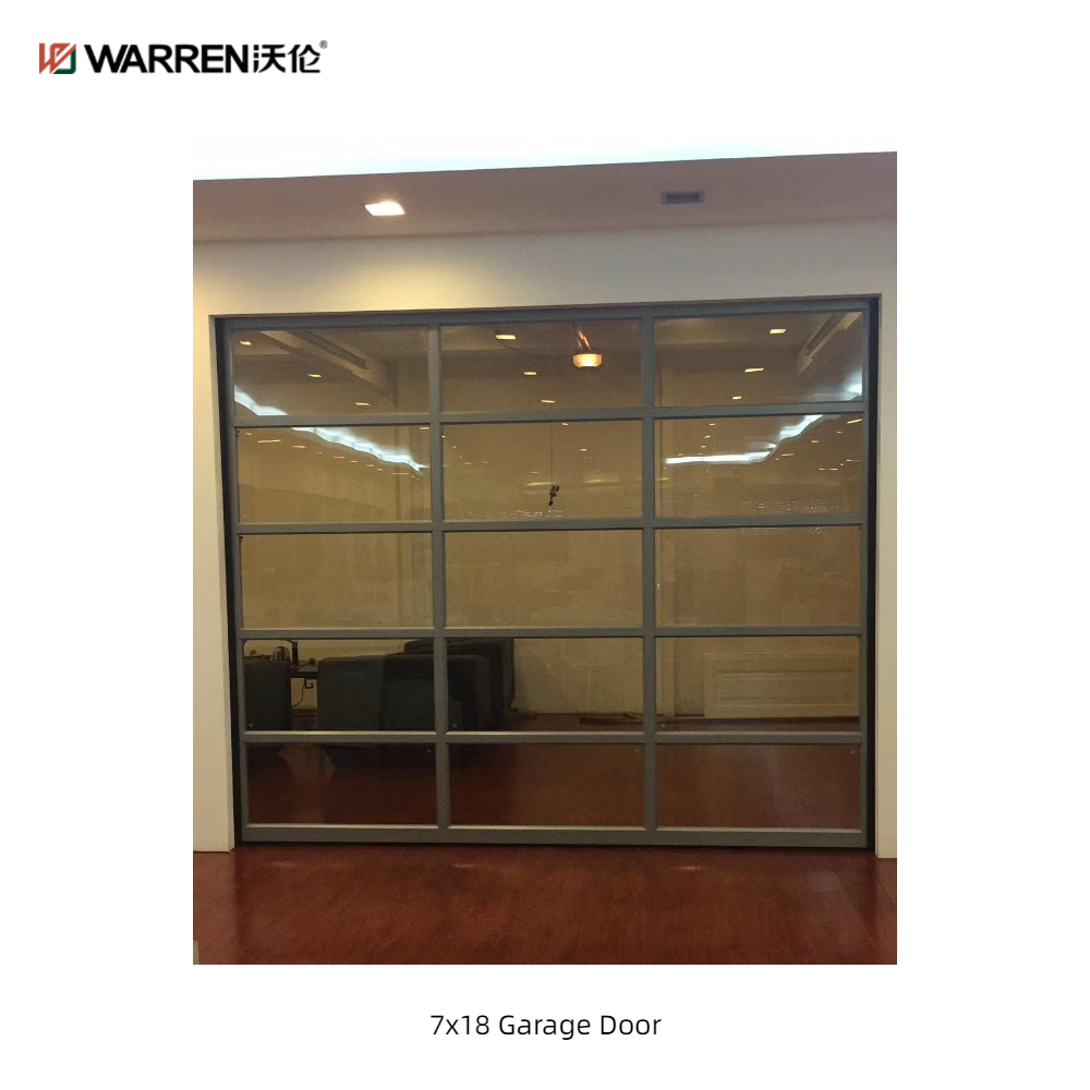 Warren 7x18 Transparent Garage Door White Garage With Black Doors