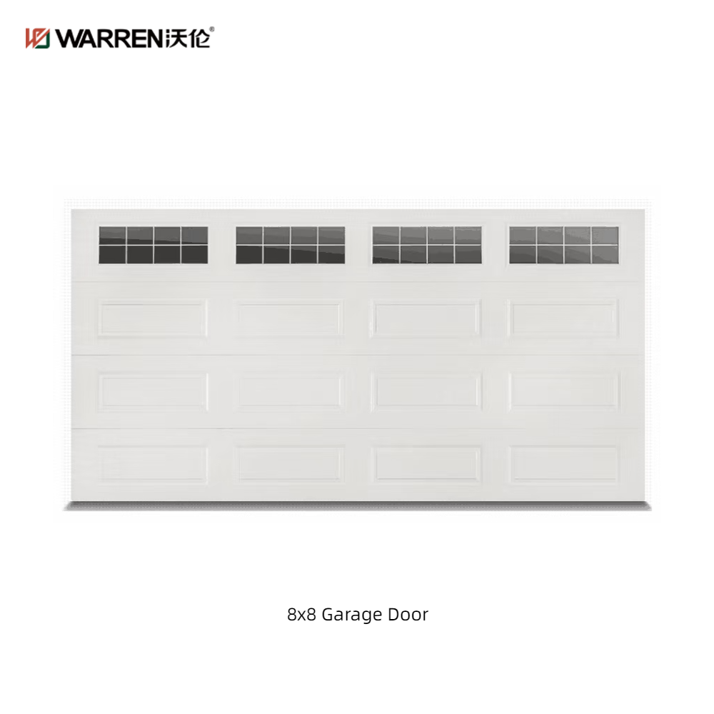 Warren 8x8 Black Electric Roller Garage Door With Windows