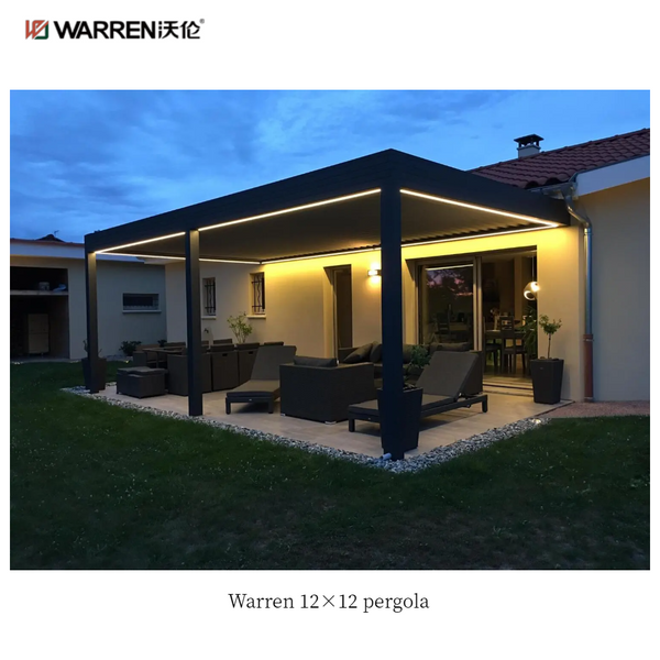 Warren 12x12 metal pergola with patio aluminum alloy gazebo