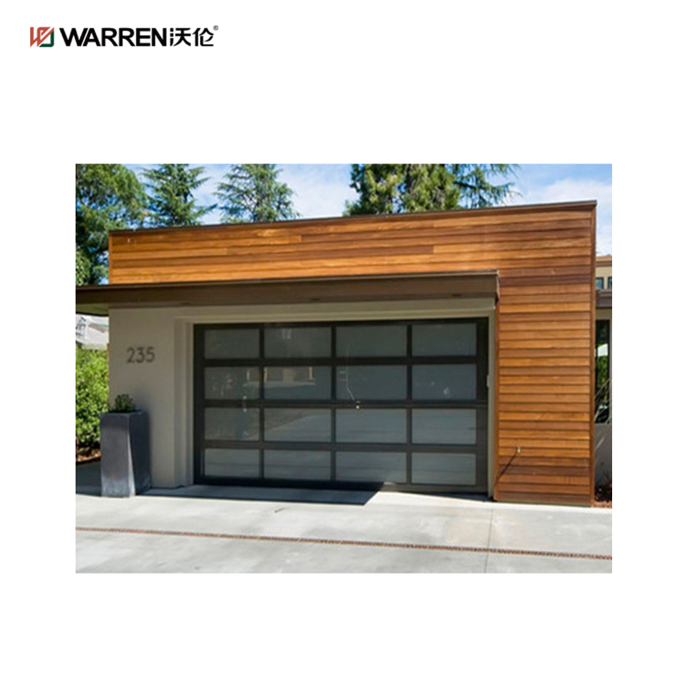 Warren 7x7 Black Garage Door With Windows Garage Door For Sale
