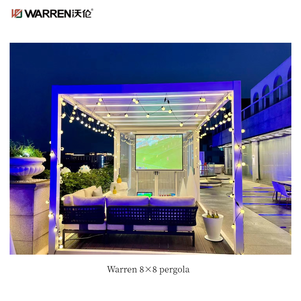 Warren 8x8 patio pergola with aluminum alloy waterproof roof