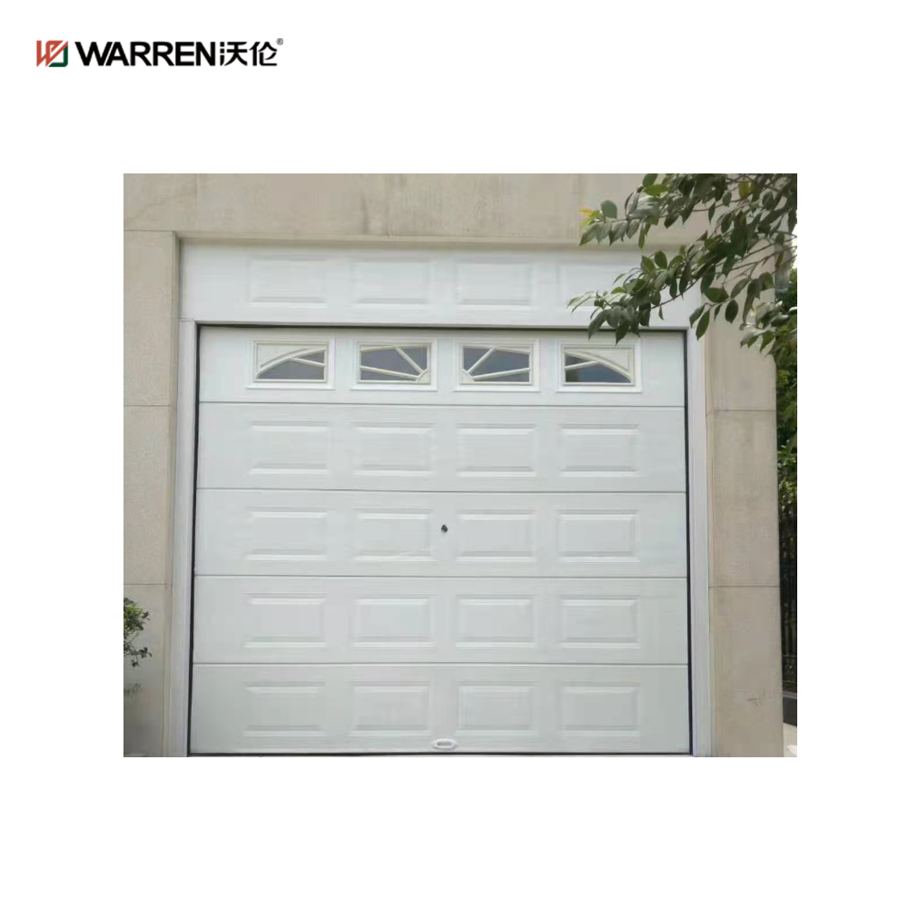 Warren 9x17 Modern Black Garage Doors With Windows for House