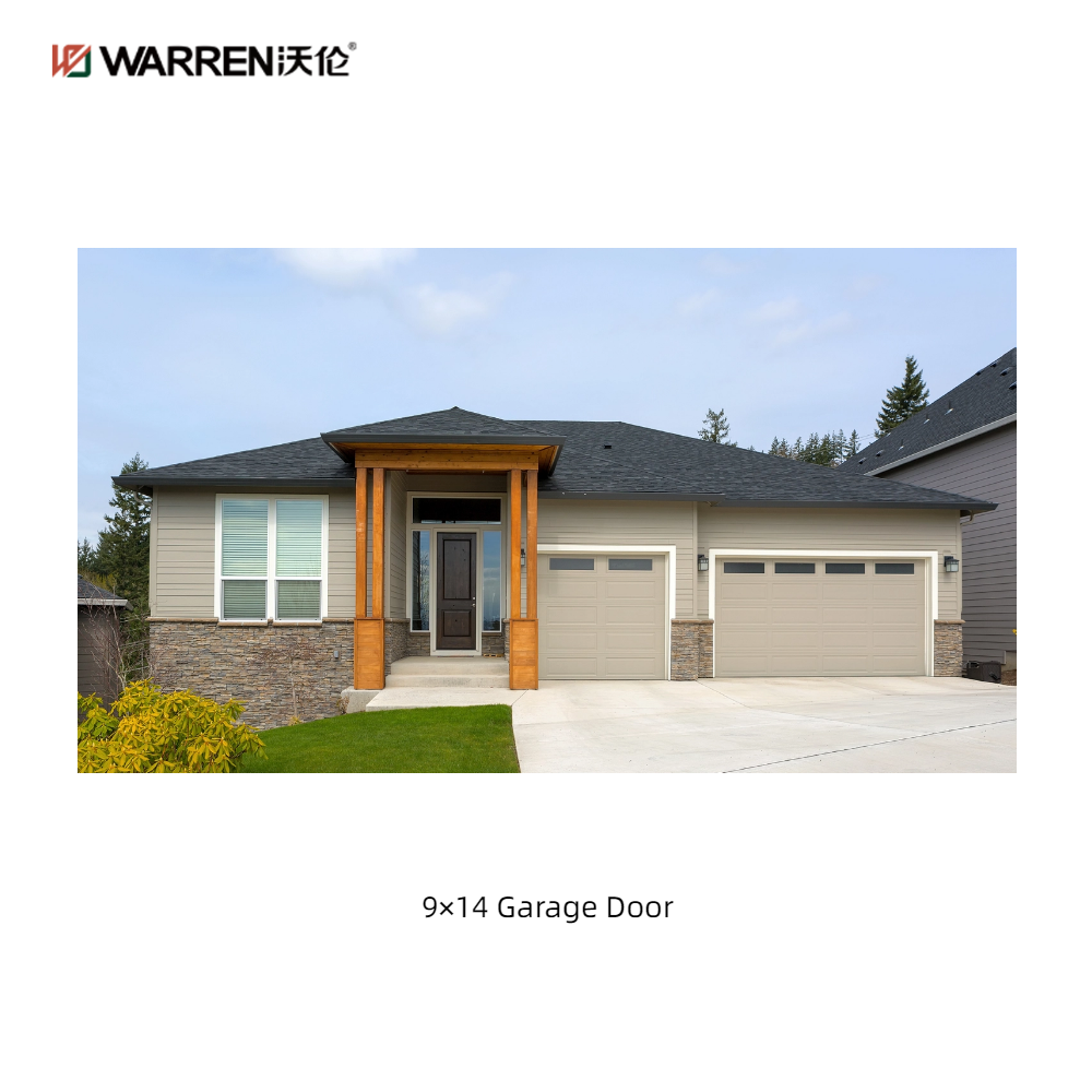 Warren 9x14 Aluminium Glass Garage Doors With Double Glazed Door