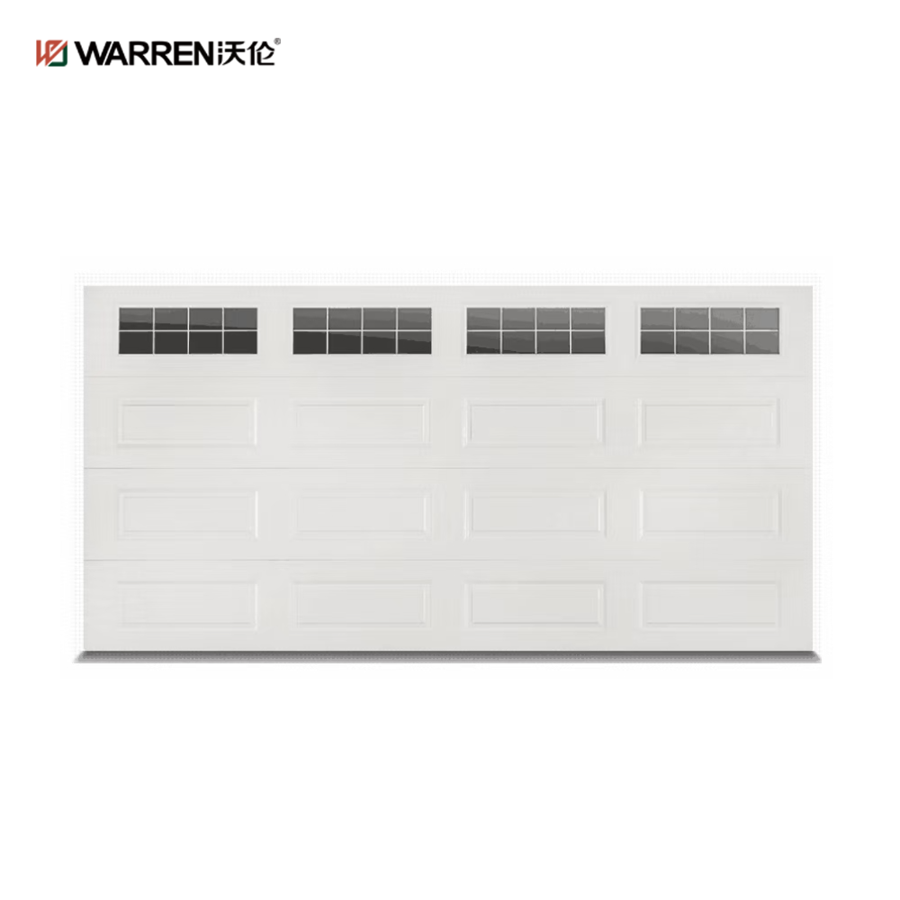 Warren 8x16 Black Double Garage Door With Windows for House