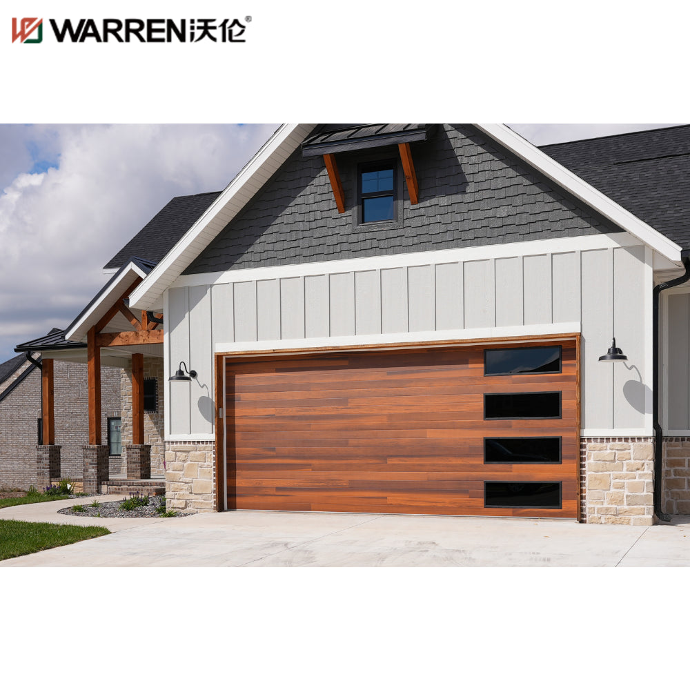 Warren 14x14 Glass Garage Door With Pedestrian Door Black Garage Door With Frosted Glass