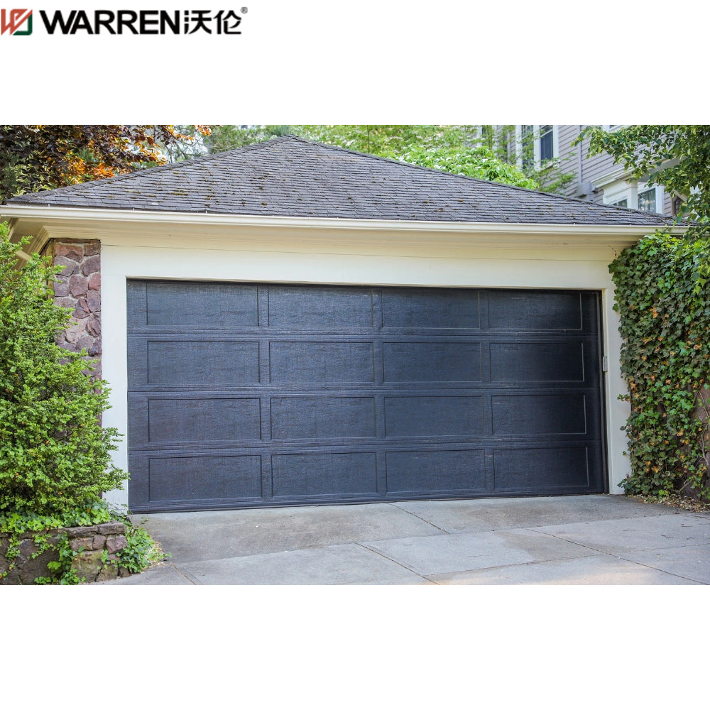 Warren 14x18 Black Glass Garage Door With Passage Door All Glass Garage Doors Prices