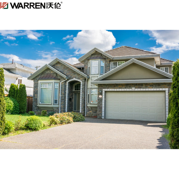 Warren 14x14 Glass Garage Door With Pedestrian Door Black Garage Door With Frosted Glass