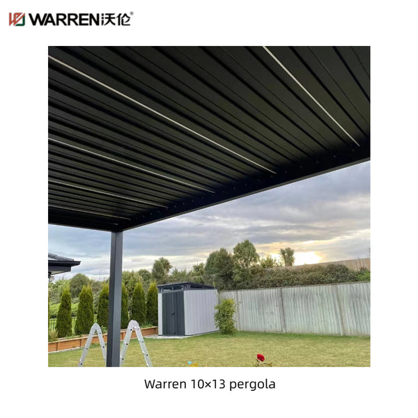 Warren 10x13 patio pergola with aluminum alloy louvered roof