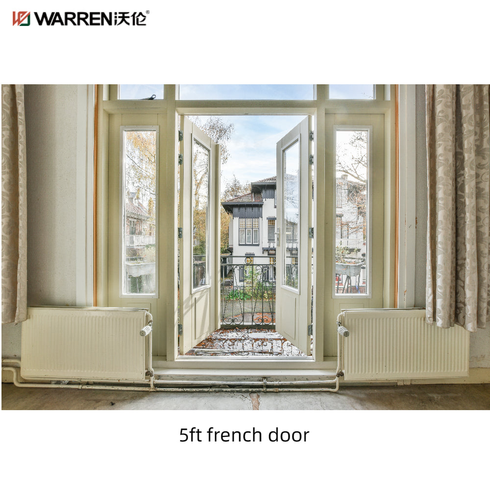 Warren 5 ft French Door Exterior With Modern Interior Glass Double Doors