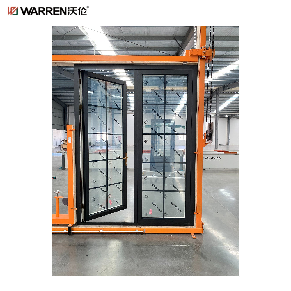 Warren 36 inch Modern Interior Glass French Doors With Double Glass Doors