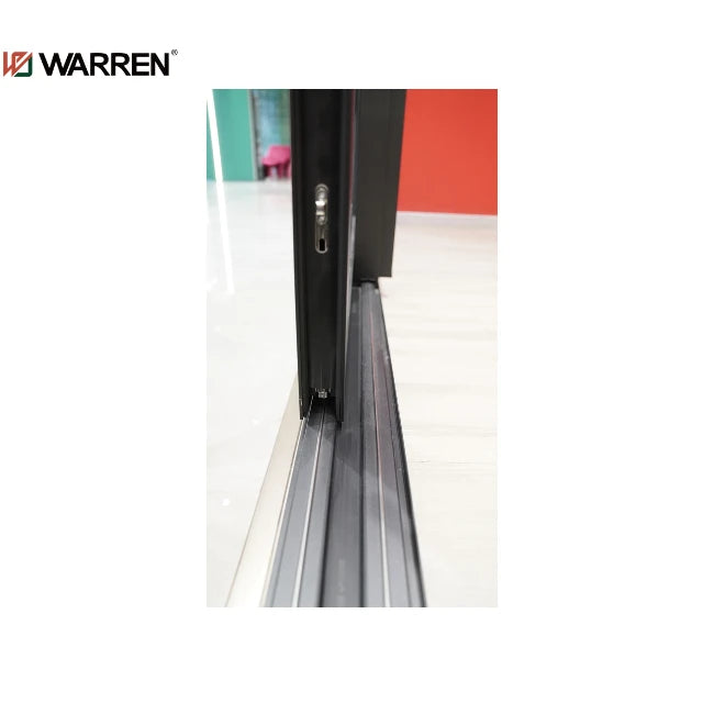 Warren 96x80 Exterior Sliding Glass Door Frosted Glass Sliding Shower Door Sliding Door Electric Blinds