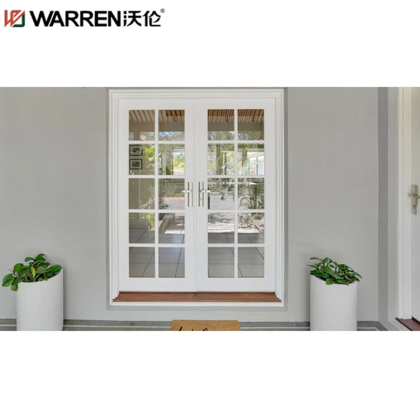 Warren 24 Inch French Doors Front Door With Oval Glass Bathroom Doors Waterproof Patio Double