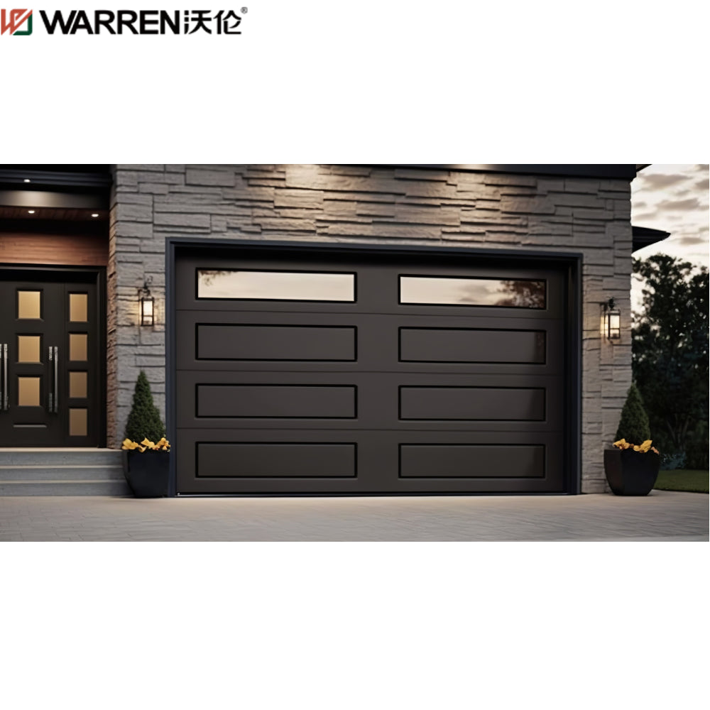 Warren 18x9 Modern Glass Garage Doors For Sale Modern Interior Roll Up Doors Best Insulated Garage Doors 2022