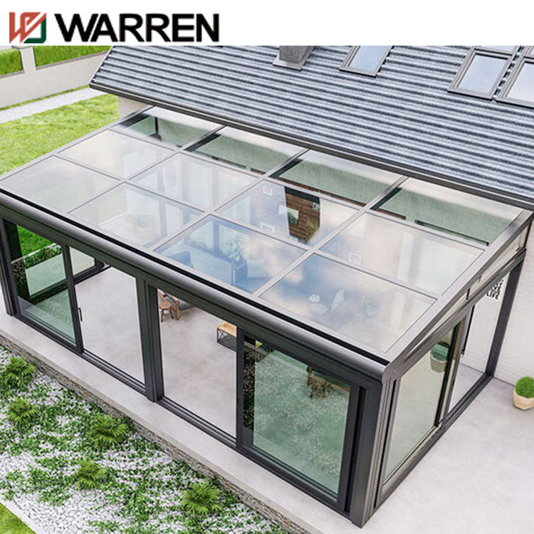 Customized prefabricated aluminum glass solarium sunroom