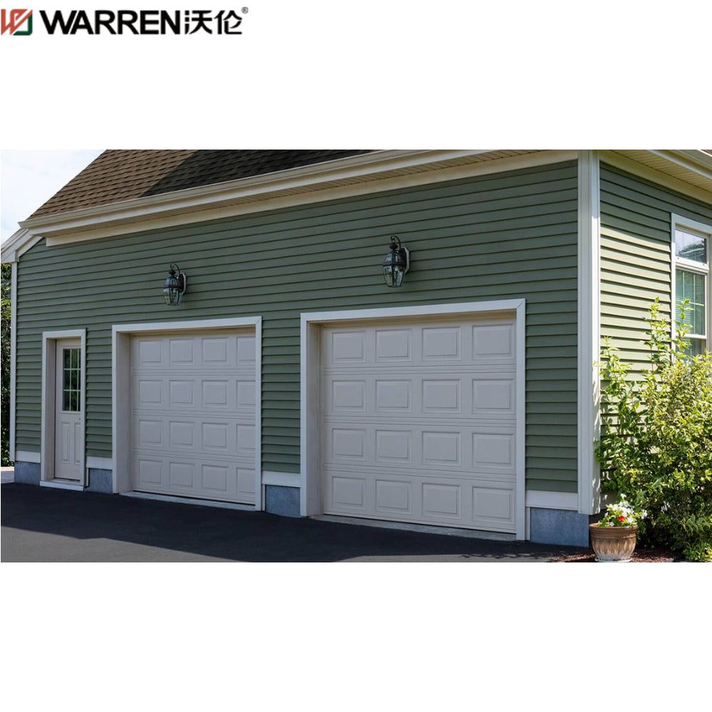 Warren 14x14 Glass Garage Door With Pedestrian Door Black Garage Door With Frosted Glass