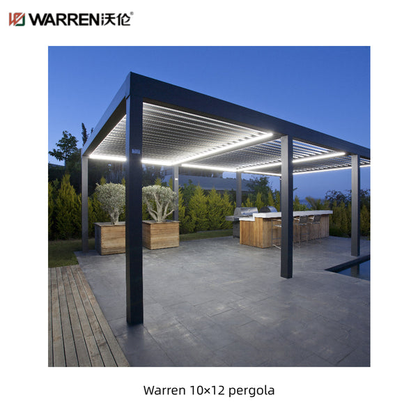 Warren 10x12 waterproof pergola with aluminum alloy gazebo cost