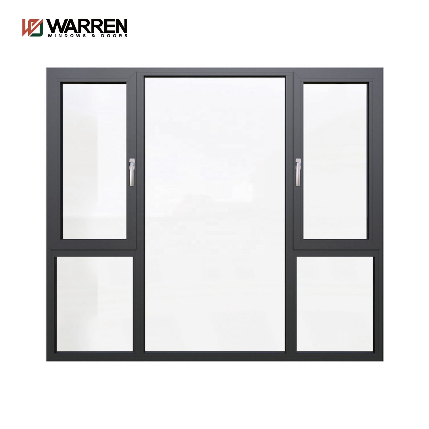 Warren Super quality glass casement window french window aluminum frame double glazing casement window