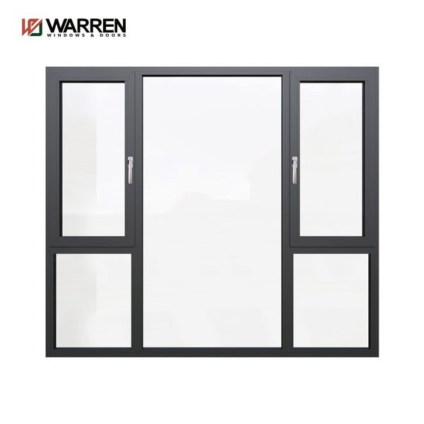 Warren Customized Design Aluminum Clear Glass Casement Window French New Fancy Design For House