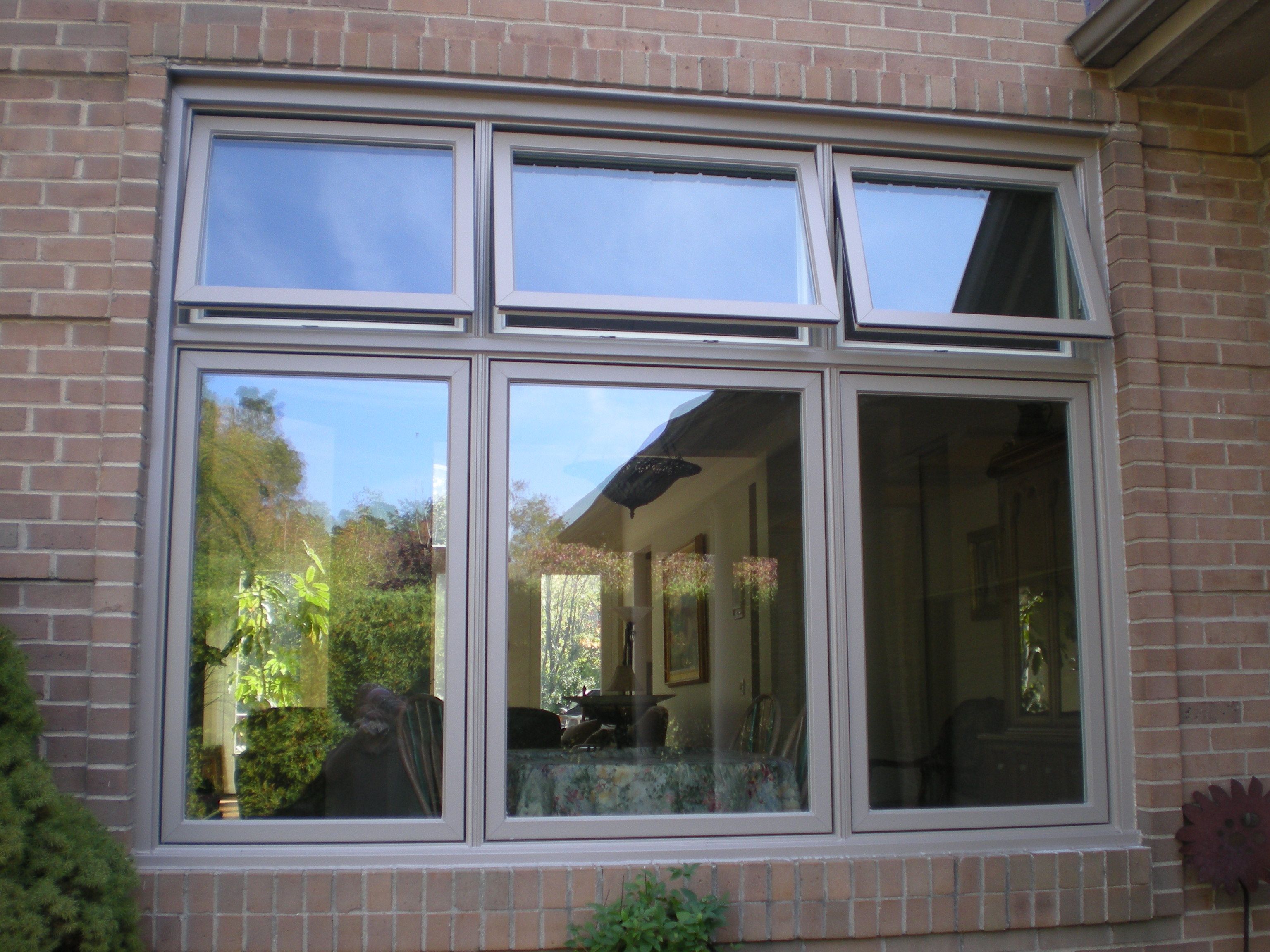 Warren Factory price aluminum awning window top hung heat insulated sound proof aluminium awning window
