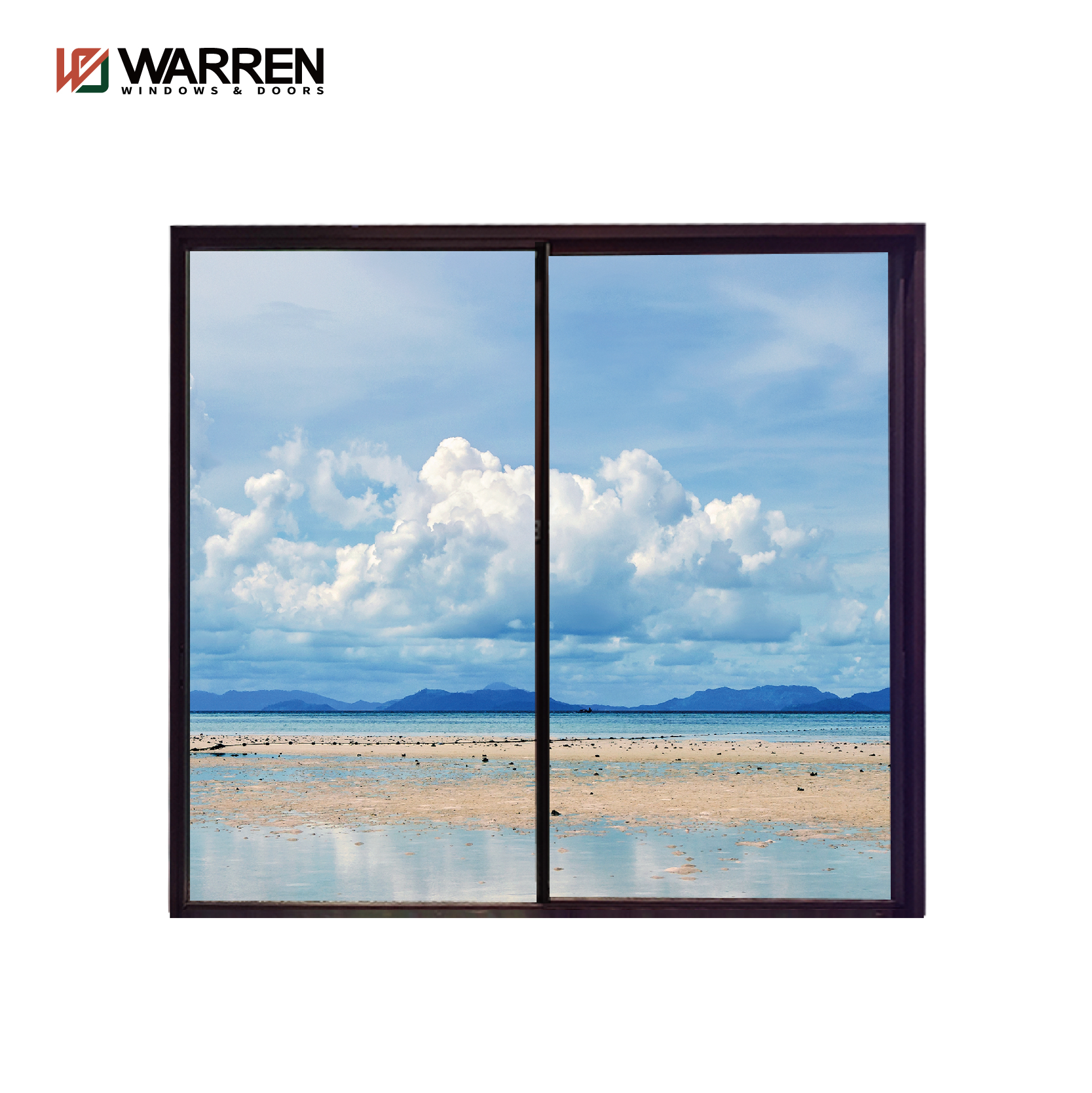 Warren Good Price Of Good Quality Panoramic Stable Aluminum Profile Slim Frame Sliding Glass Door