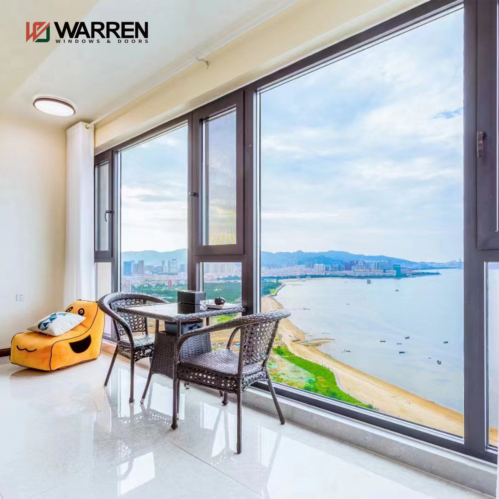 Warren China Supplier Triple Glazed Passive House Window Casement Window Tilt-Turn Aluminum Window