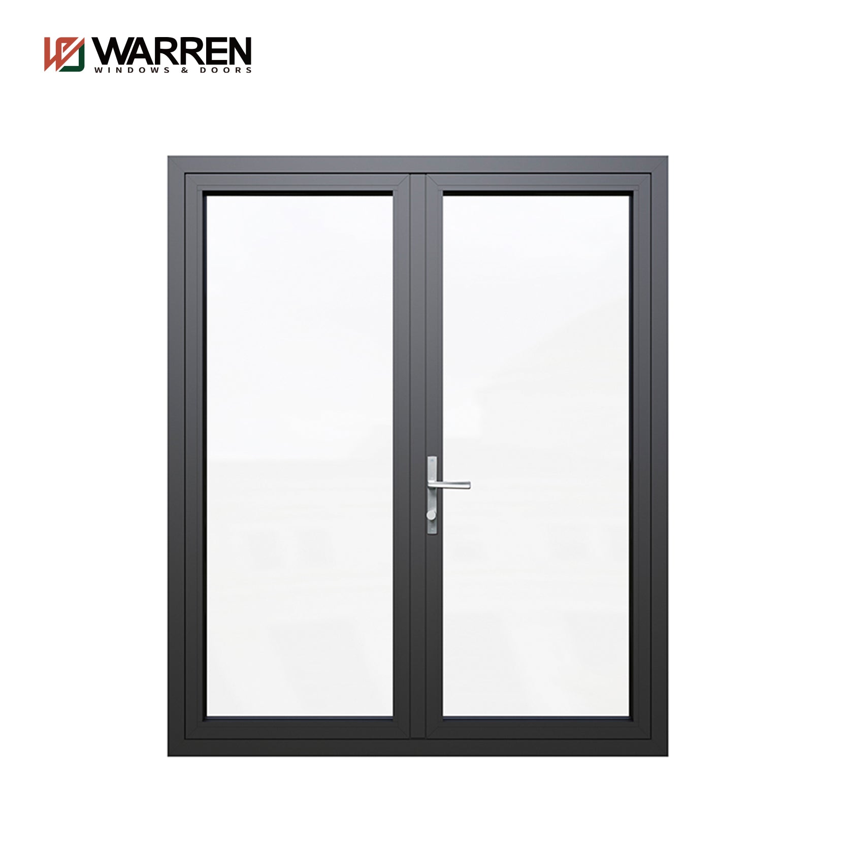 Warren Hot Sale & High Quality Aluminum Exterior Double Glass Entry Door Other Doors Casement Door