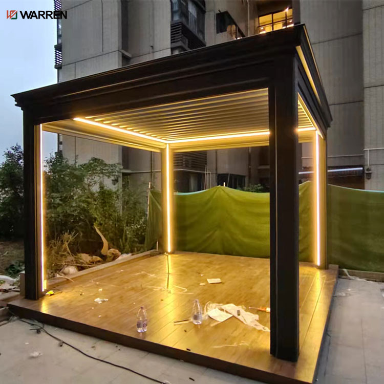 Warren outdoor modern aluminium louver sunshade waterproof shutter pergola