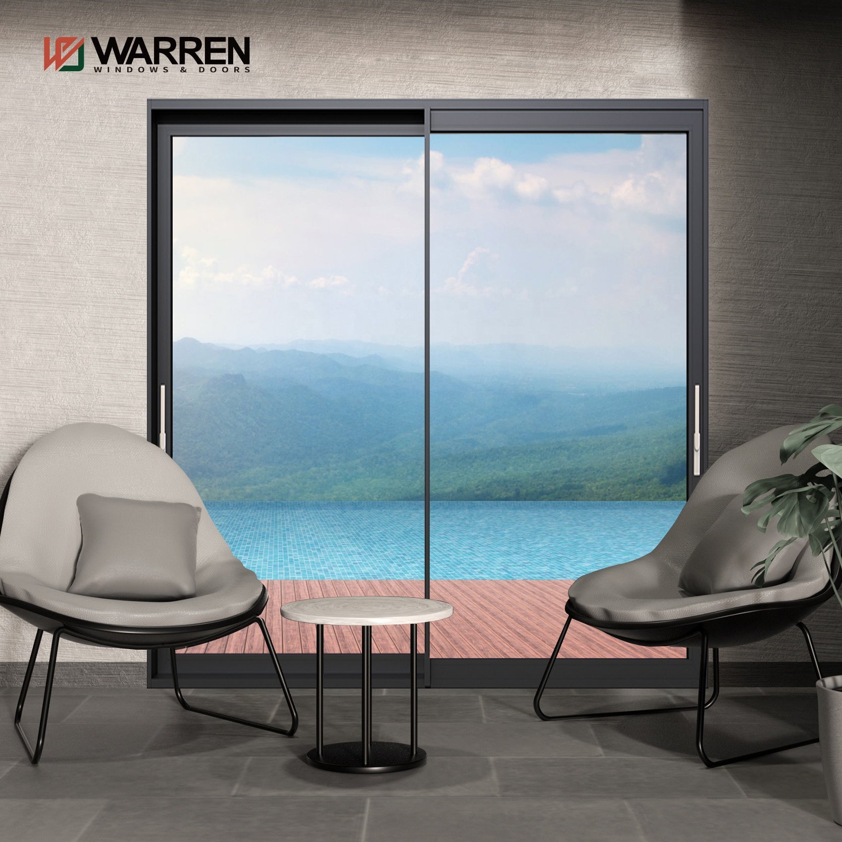 Warren China top manufacturer living room noiseless sliding door internal sliding door