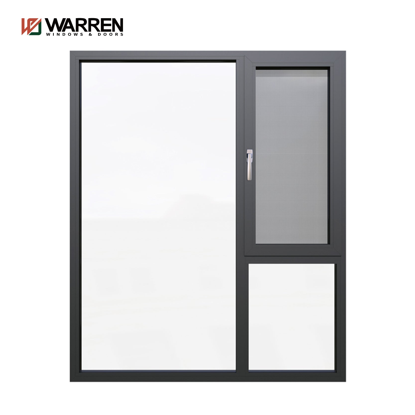 Warren New Hot Product All Houses Double Glass Aluminium Tilt Turn Windows Window With A Screen