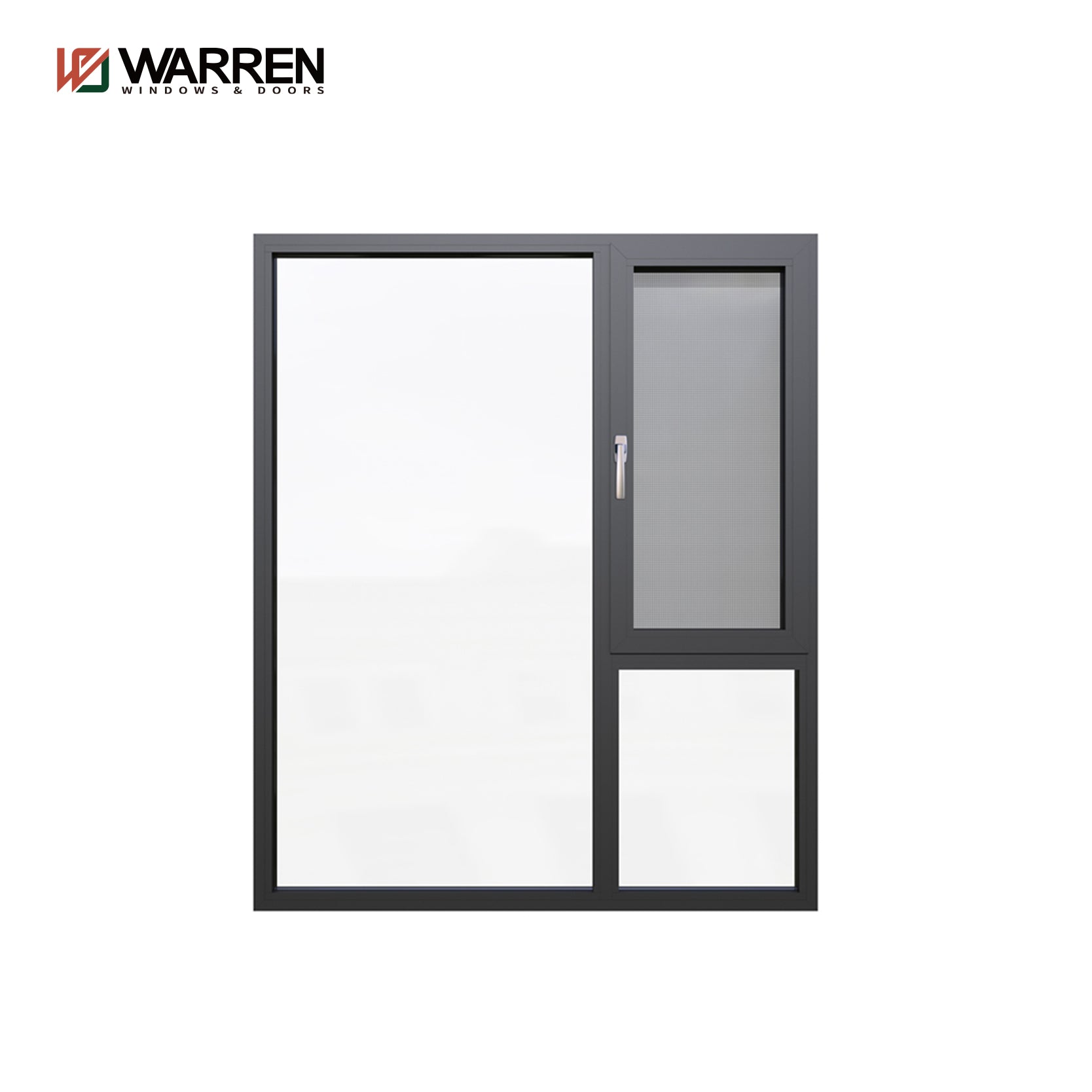 Warren Factory Wholesale White Frame Aluminium Folding Casement Window  Aluminium Window Frame Colours