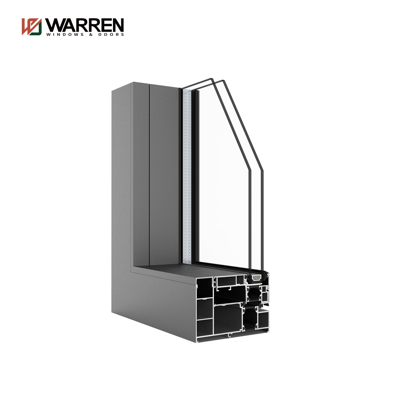 Warren New Design Good Quality Aluminium Casement Window Profile American Style Casement Windows