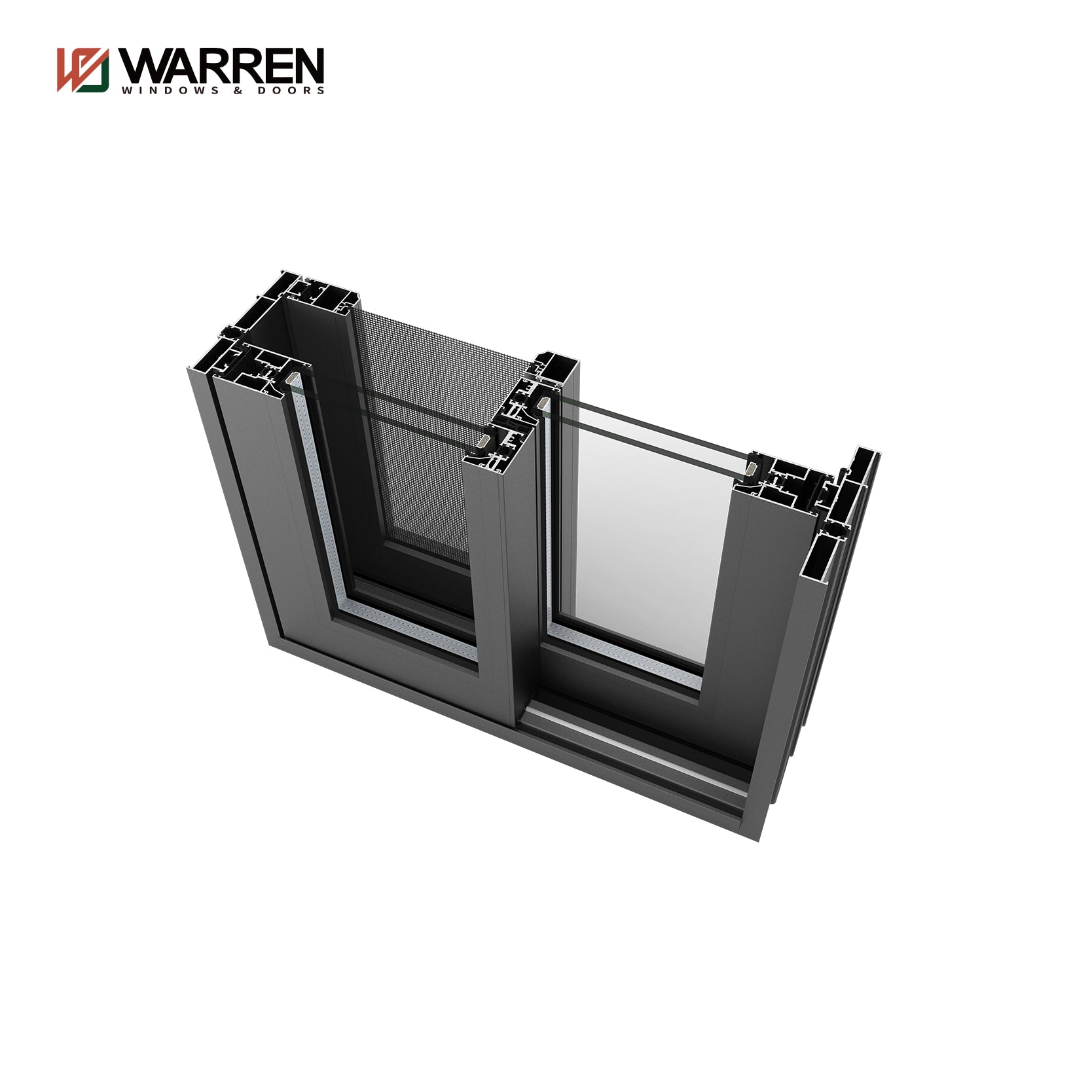 Warren High Quality Custom Wholesale Balcony Slide Glass Door Double Glass Aluminum Sliding Doors