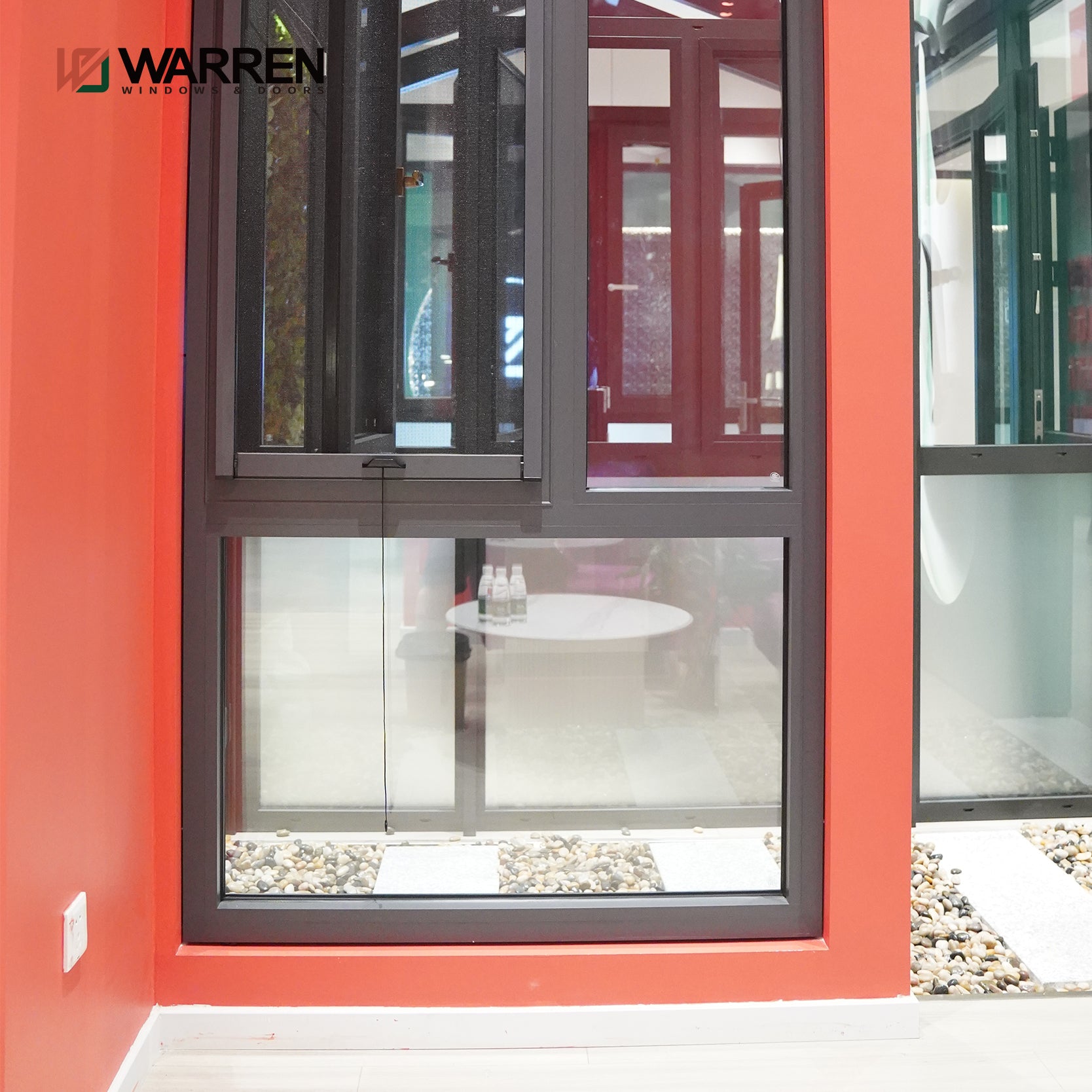 Warren High Quality Wholesale  Double Glazed Aluminium Window French Casement Window Aluminium