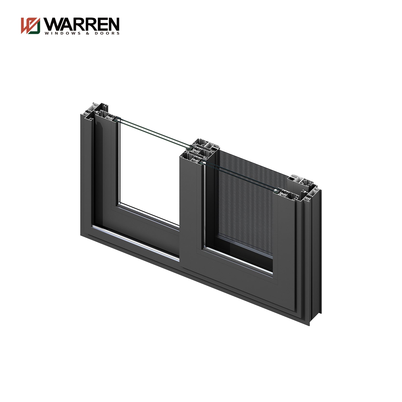 Warren fashion 30* 67 sliding window with aluminium frame and clear tempered for sale